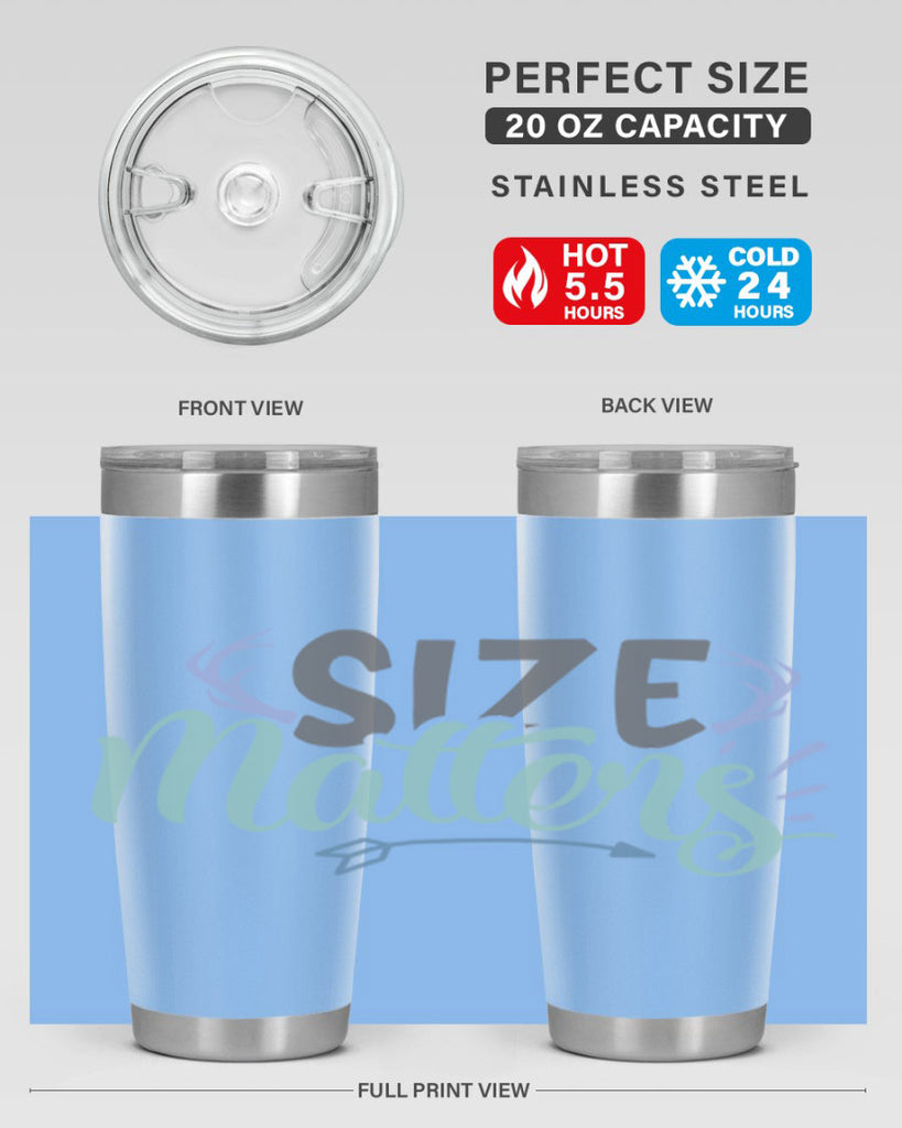 size matters 195#- fishing- Tumbler