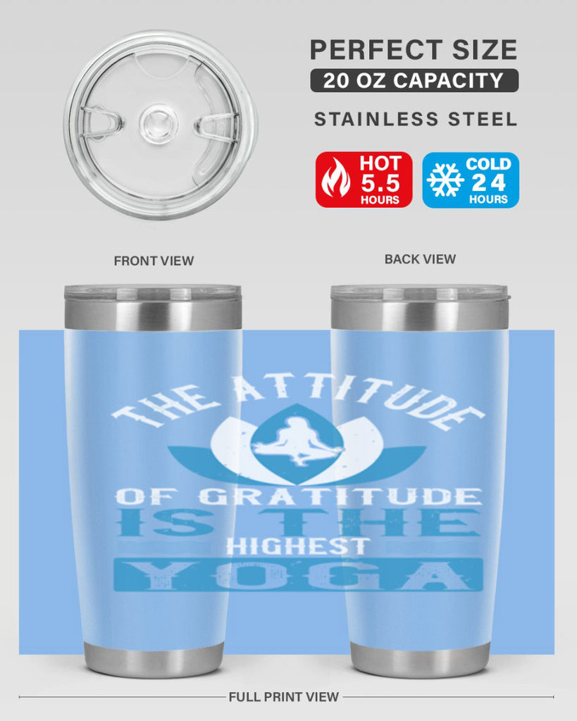 the attitude of gratitude is the highest yoga 66#- yoga- Tumbler