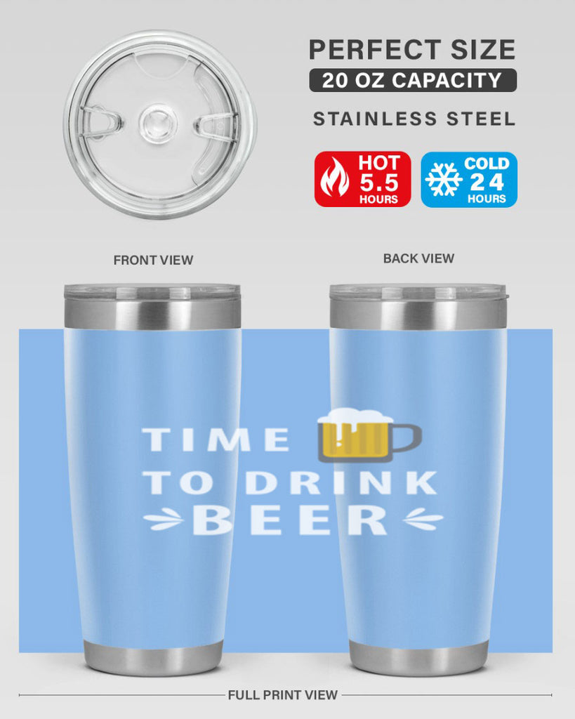 time to drink 7#- beer- Tumbler