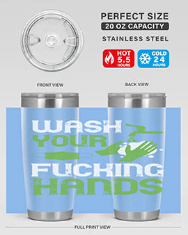 wash your fucking hands Style 14#- corona virus- Cotton Tank