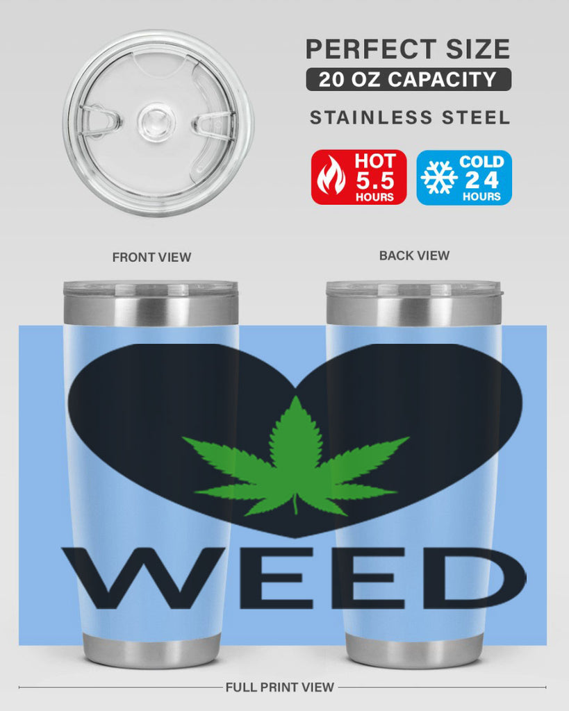 weed cannabis 284#- marijuana- Tumbler