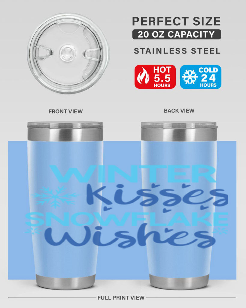 winter kisses snowflake wishes 519#- winter- Tumbler