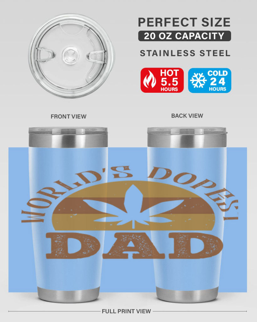 world’s dopest dad 137#- fathers day- Tumbler