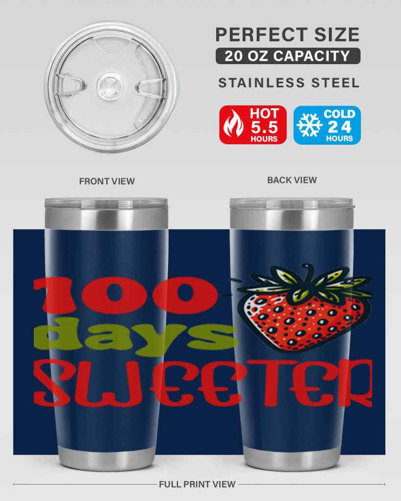 100 days sweeter Sublimation 34#- 100 days of school- Tumbler