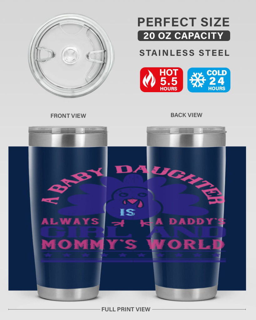 A baby daughter is always a Daddy’s girl and Mommy’s worldd Style 147#- baby- tumbler