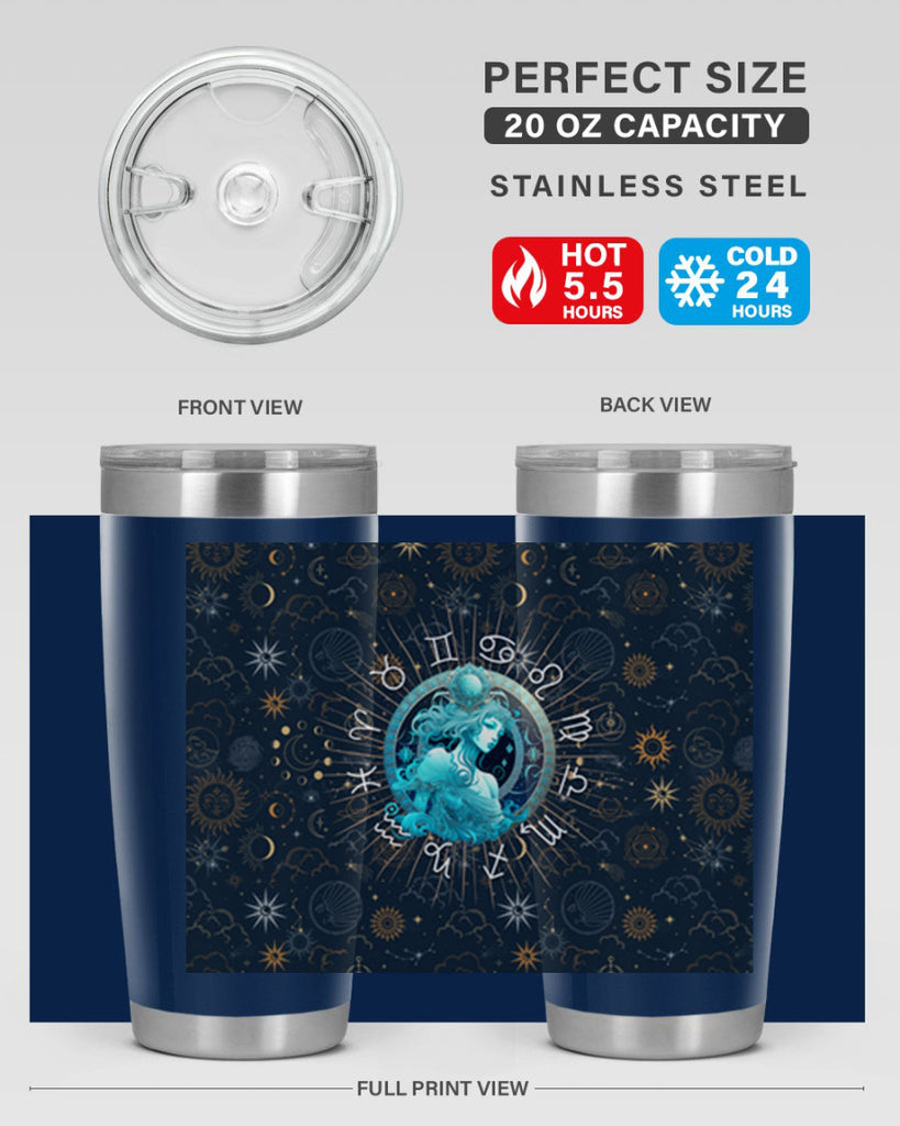 Aquarius Straight 66#- zodiac- Tumbler