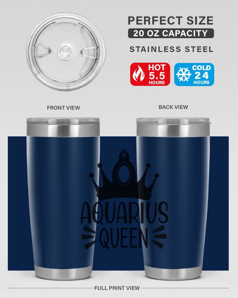 Aquarius queen 73#- zodiac- Tumbler