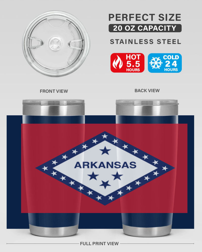 Arkansas 48#- Us Flags- Tumbler