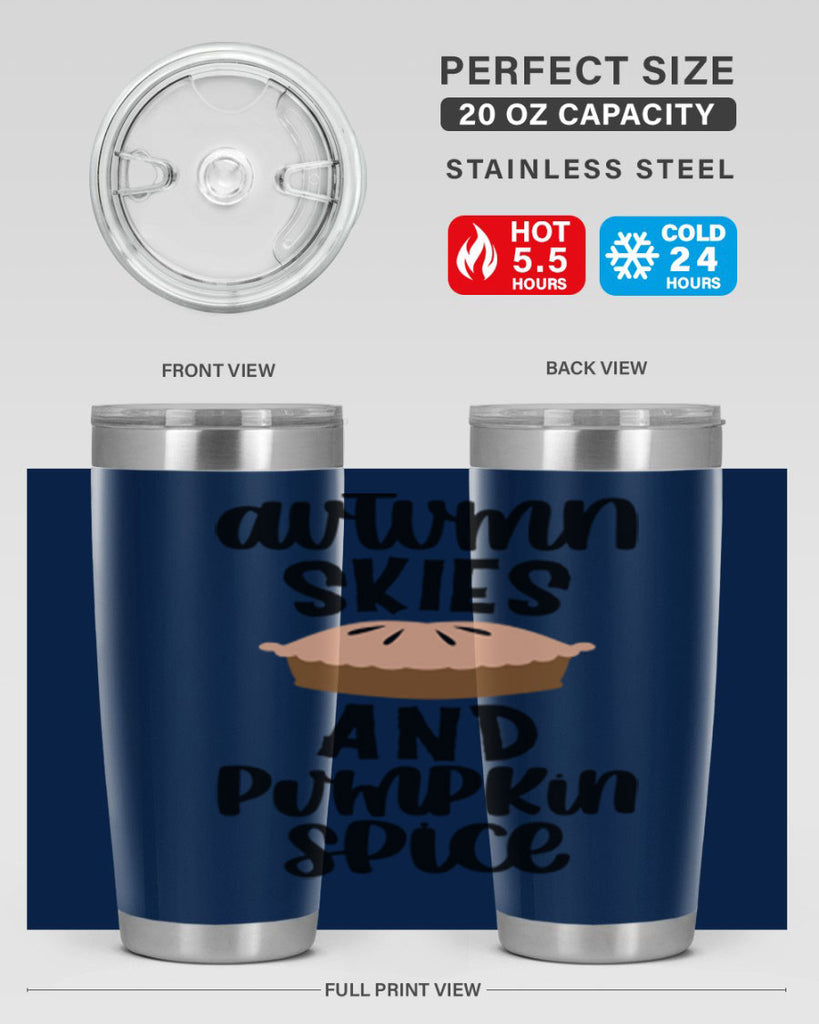 Autumn Skies And Pumpkin Spice 477#- fall- Tumbler
