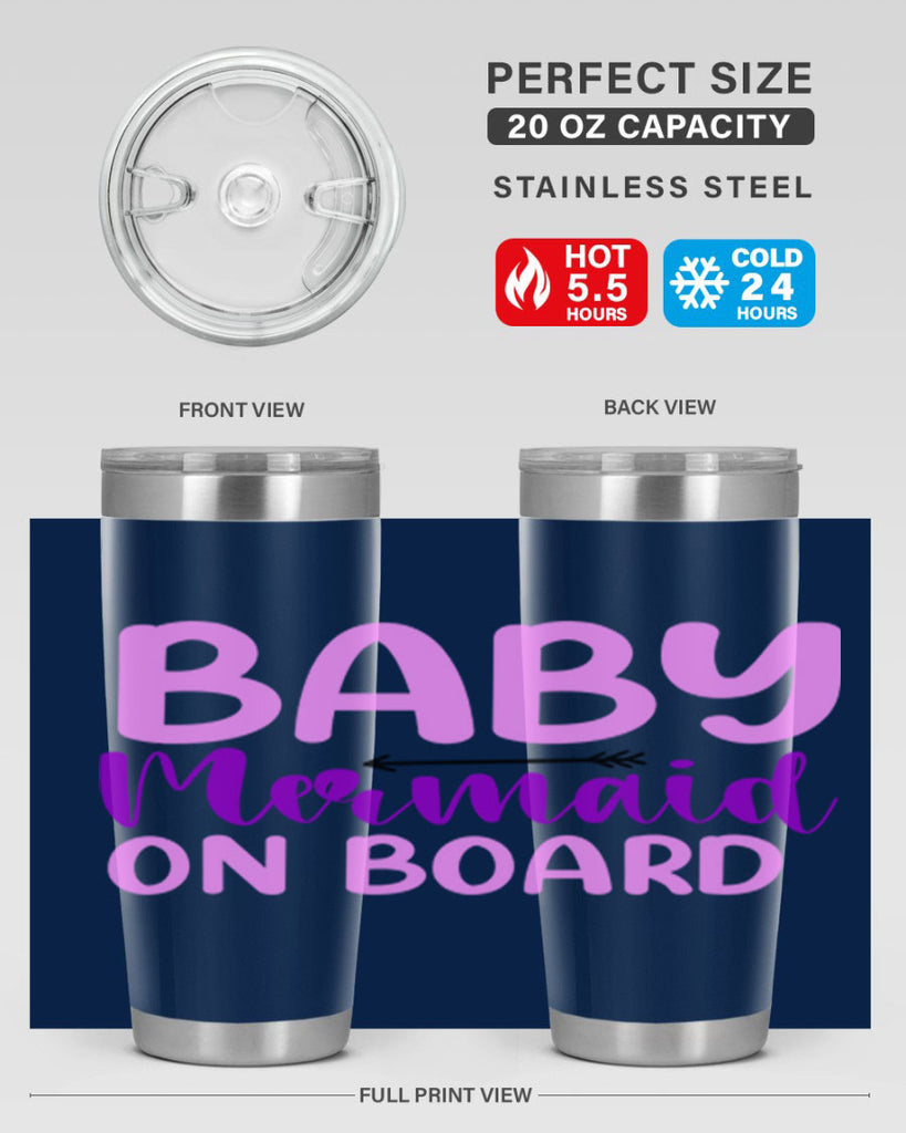 Baby Mermaid On Board 23#- mermaid- Tumbler