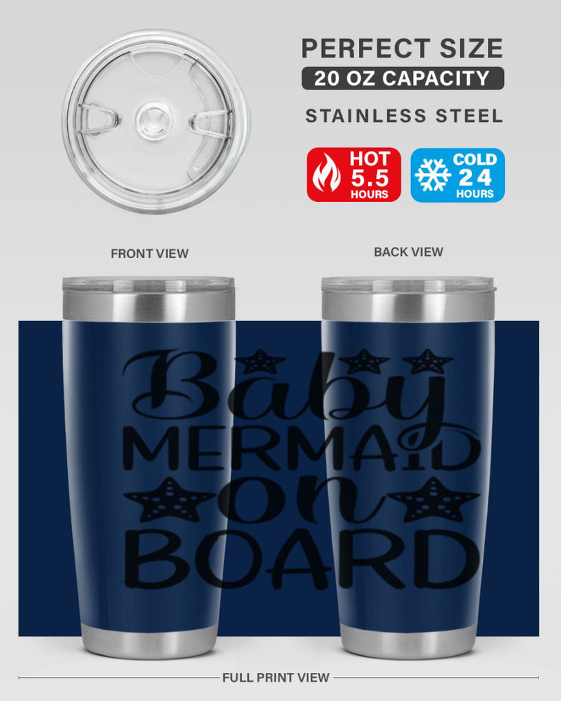 Baby Mermaid On Board 32#- mermaid- Tumbler