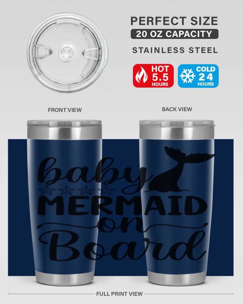 Baby mermaid on board 36#- mermaid- Tumbler