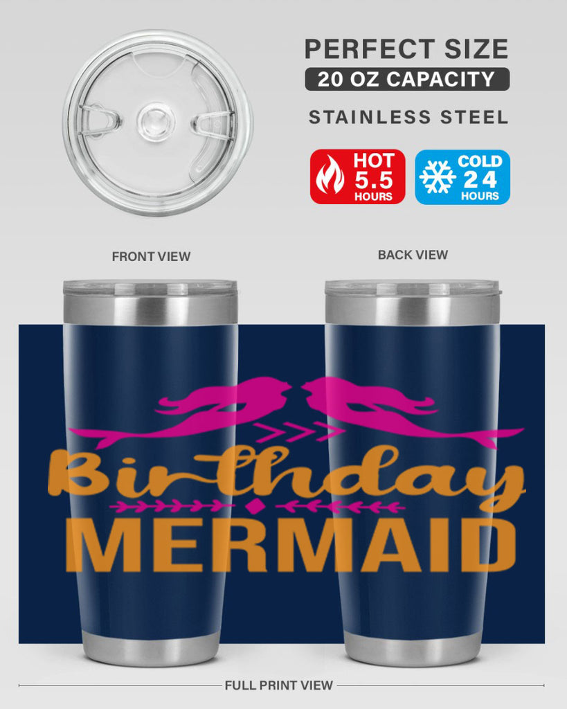 Birthday Mermaid 69#- mermaid- Tumbler