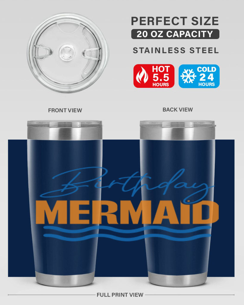 Birthday Mermaid 73#- mermaid- Tumbler