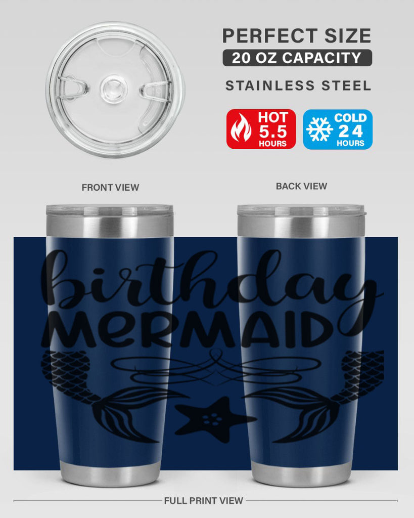 Birthday mermaid 76#- mermaid- Tumbler
