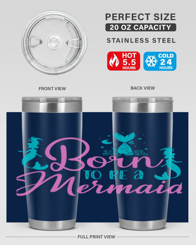 Born To Be A Mermaid 80#- mermaid- Tumbler