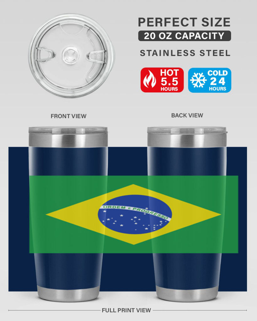 Brazil 174#- world flags- Tumbler