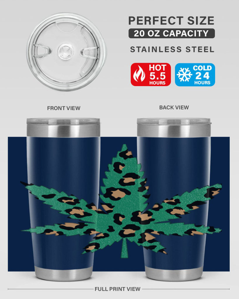 Cannabis Leopard Print 54#- marijuana- Tumbler