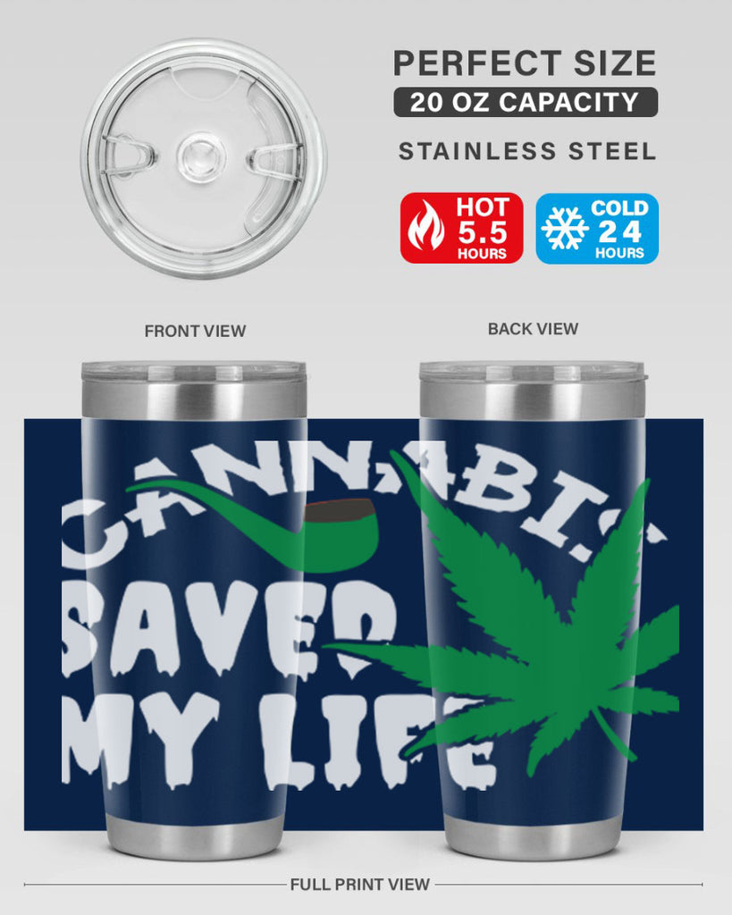 Cannabis saved my life 53#- marijuana- Tumbler