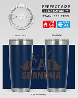 Cat Grandma Style 4#- cat- Tumbler