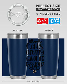 Cats Are My Favorite People Style 89#- cat- Tumbler