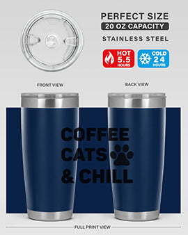 Coffee Cat Style 41#- cat- Tumbler