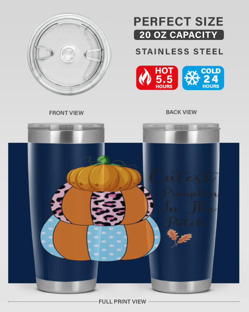 Cutest Pumpkin in the Patch 64#- fall- Tumbler
