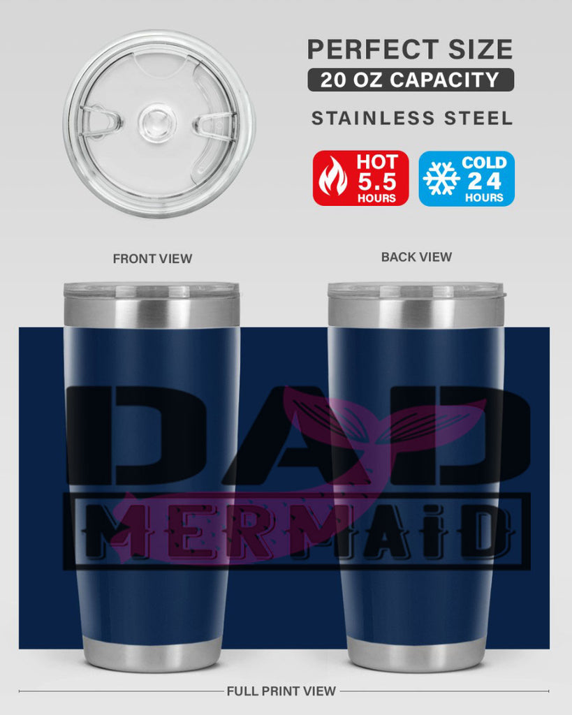 Dad mermaid 111#- mermaid- Tumbler