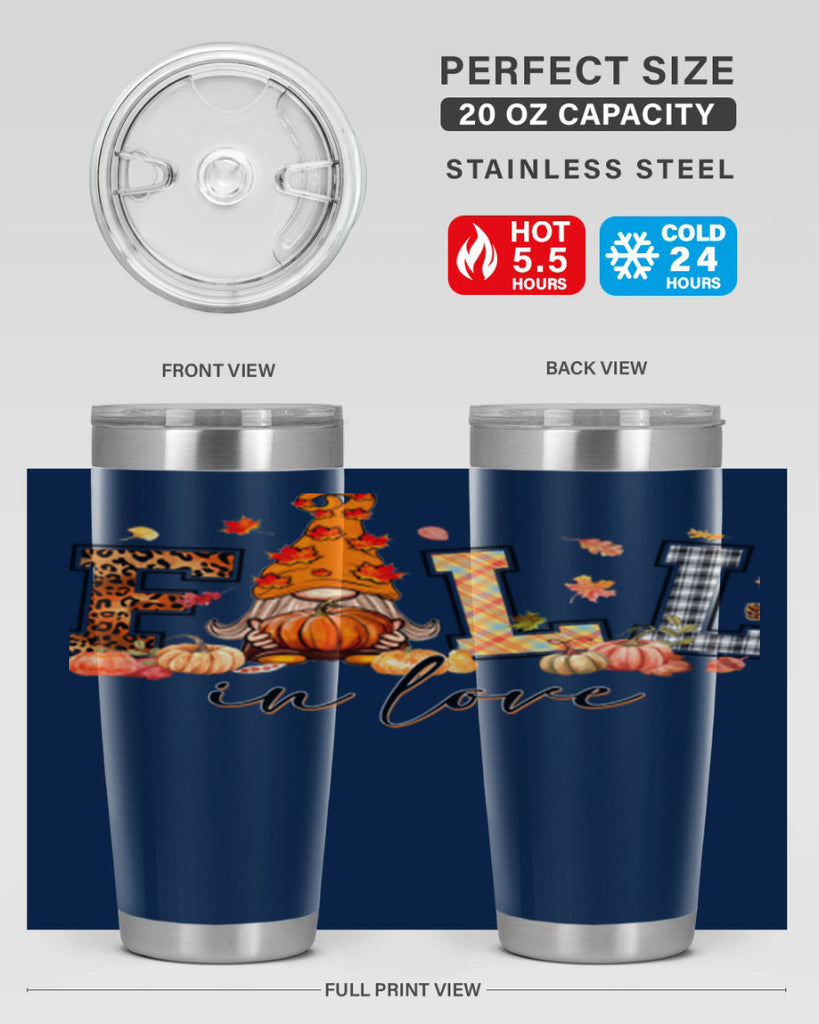 FALLinloveFallGnome 151#- fall- Tumbler