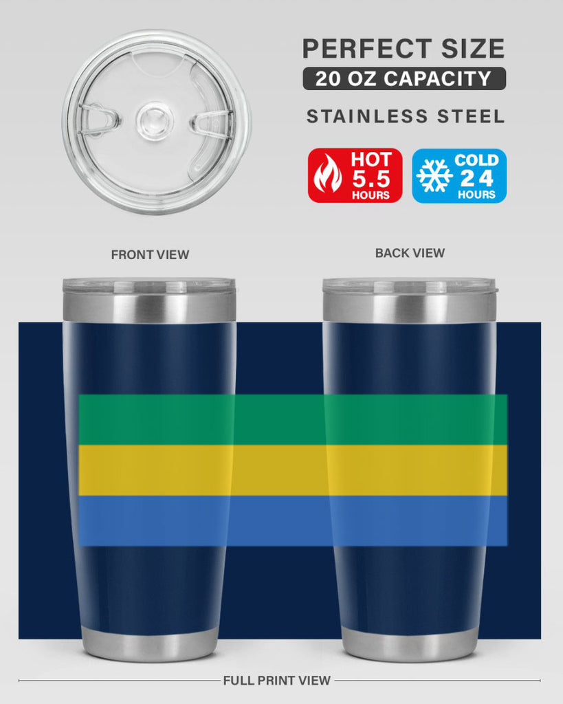 Gabon 136#- world flags- Tumbler