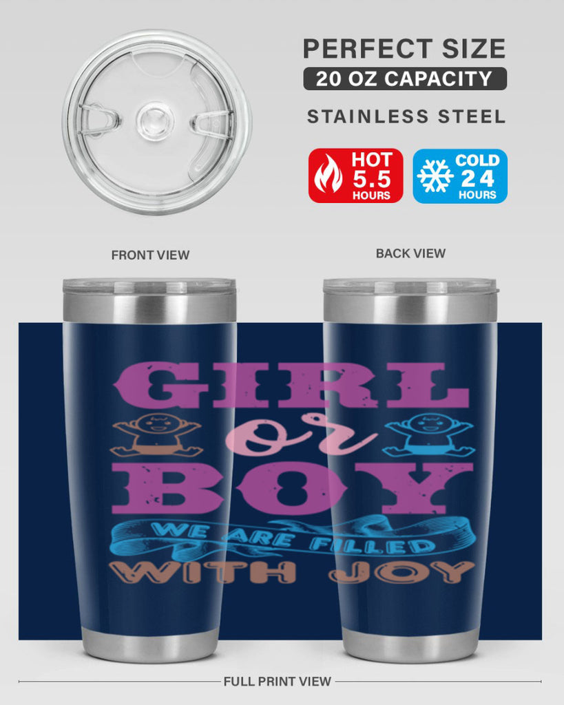 Girl or boy we are filled with joy Style 38#- baby shower- tumbler