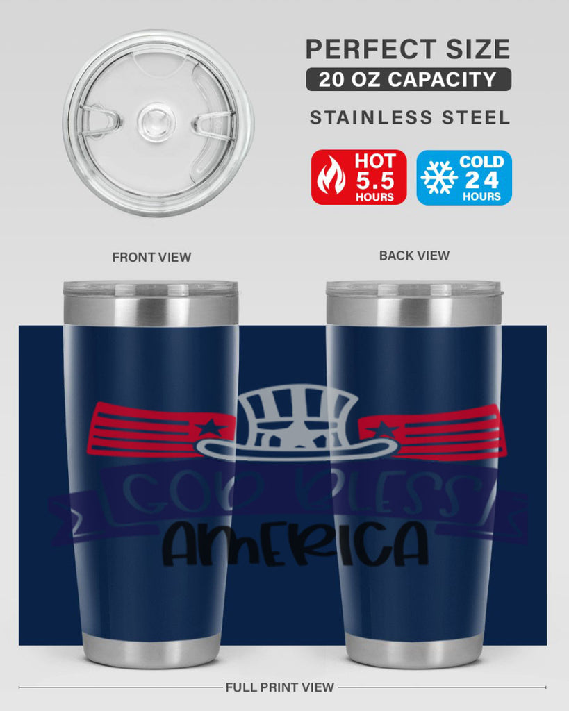 God Bless America Style 151#- Fourt Of July- Tumbler