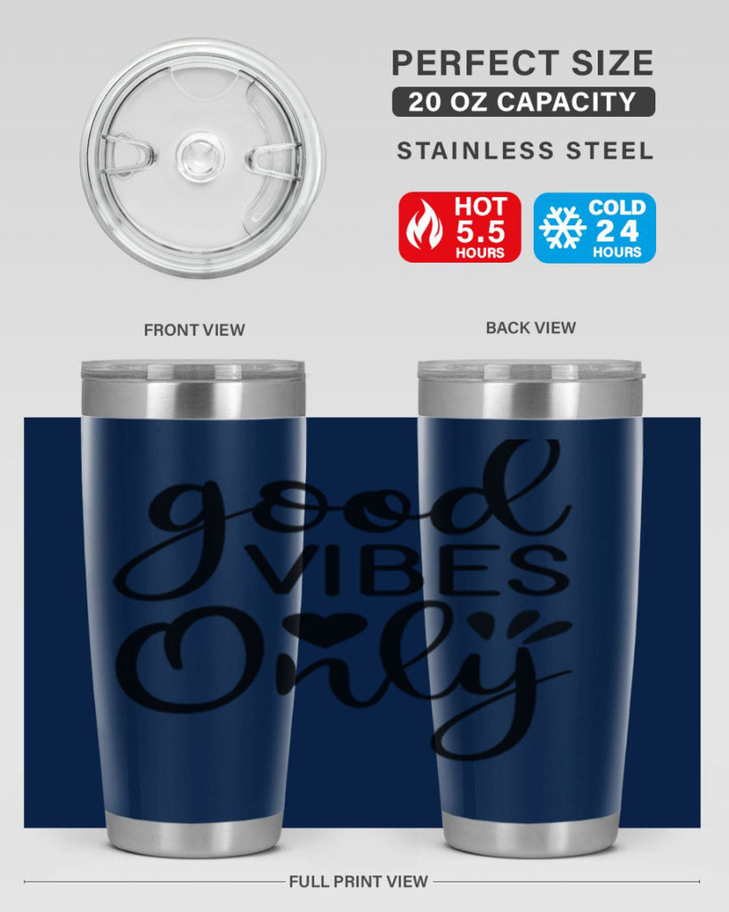 Good vibes only design 202#- mermaid- Tumbler