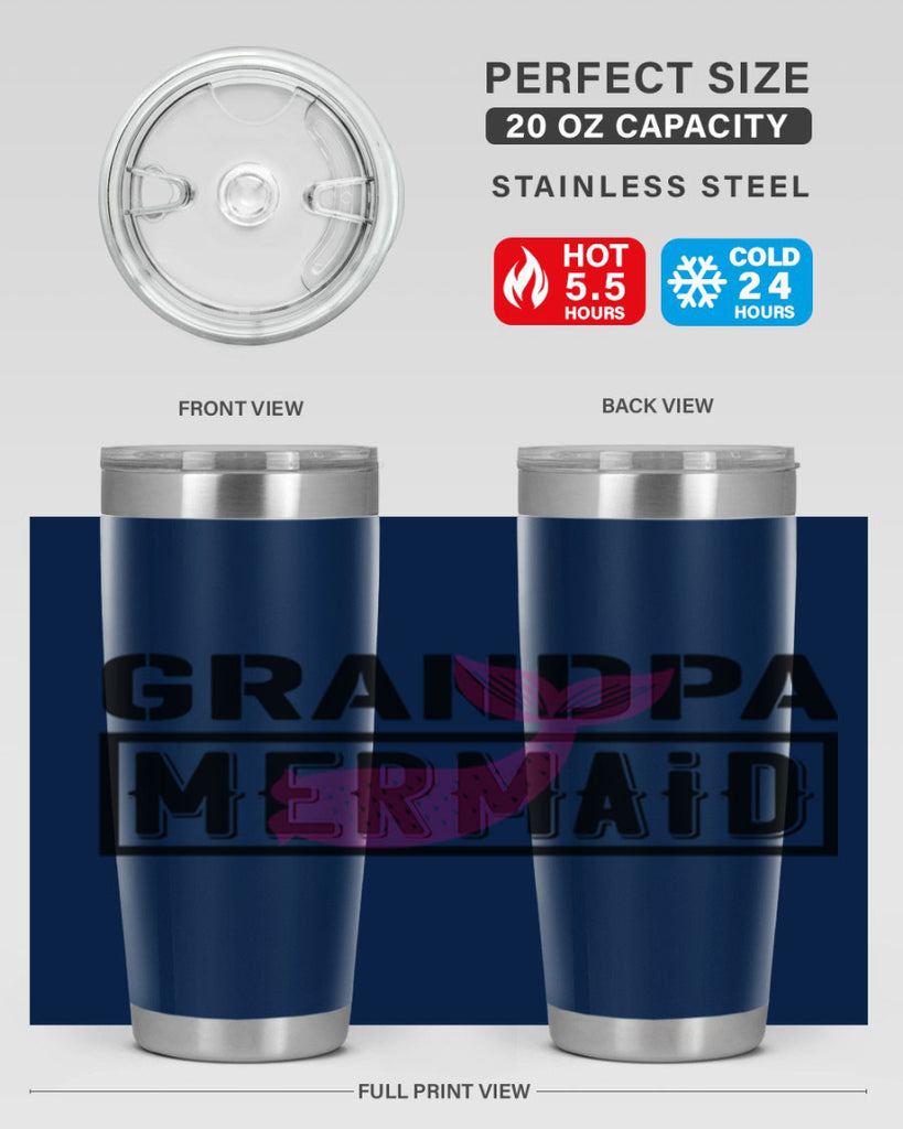 Grandpa mermaid 204#- mermaid- Tumbler