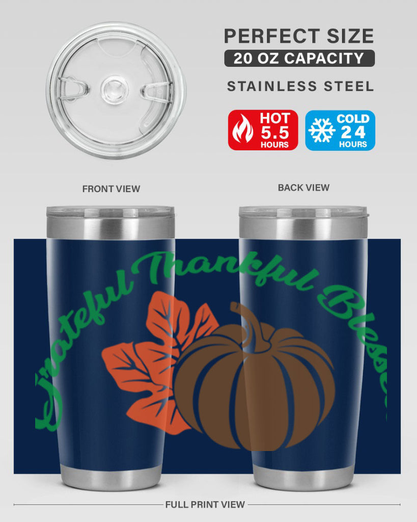 Grateful Thankful Blessed 214#- fall- Tumbler