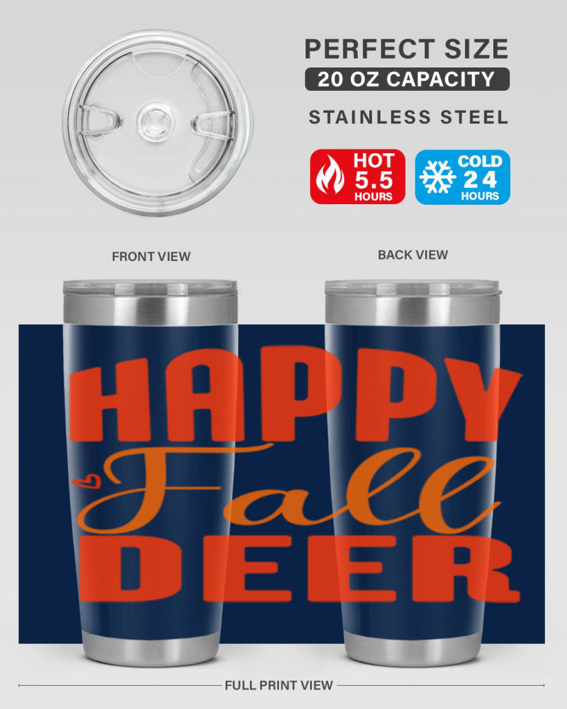 Happy Fall Deer Design 218#- fall- Tumbler
