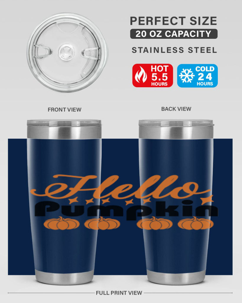 Hello Pumpkin 292#- fall- Tumbler