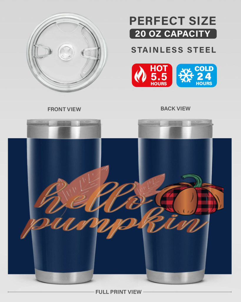 Hello Pumpkin 294#- fall- Tumbler