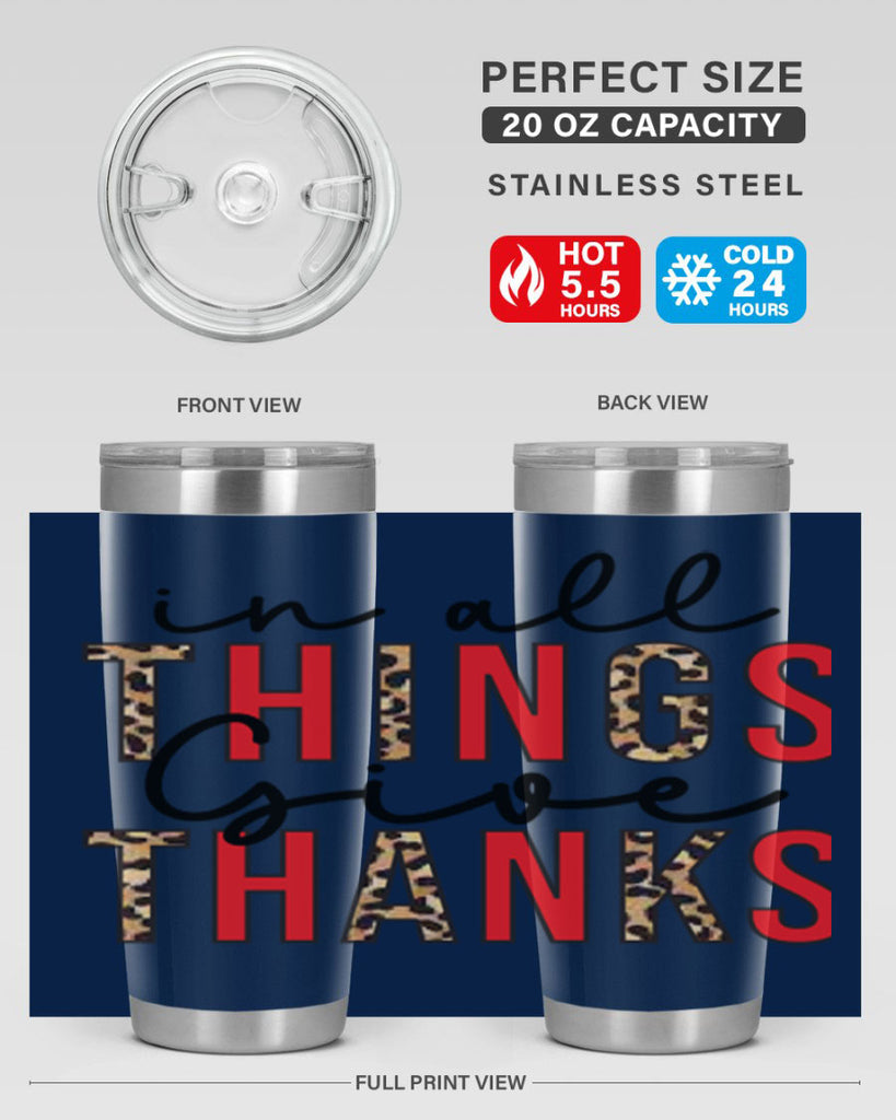 In all things give thanks 352#- fall- Tumbler