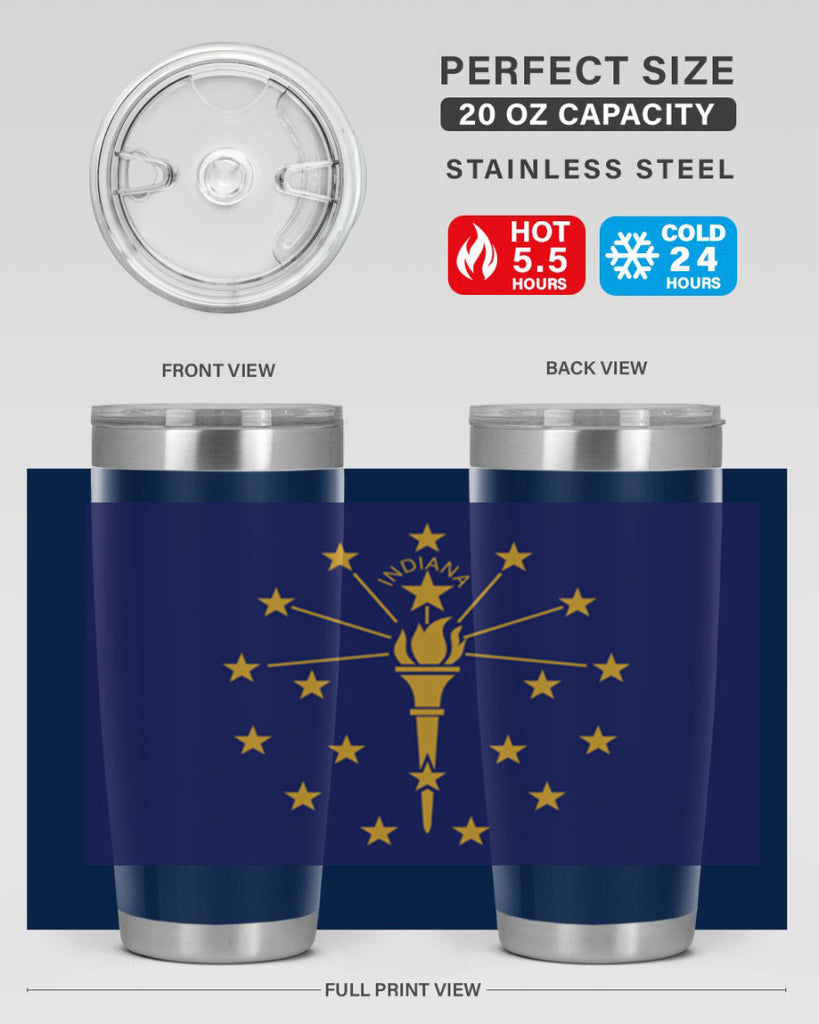 Indiana 38#- Us Flags- Tumbler