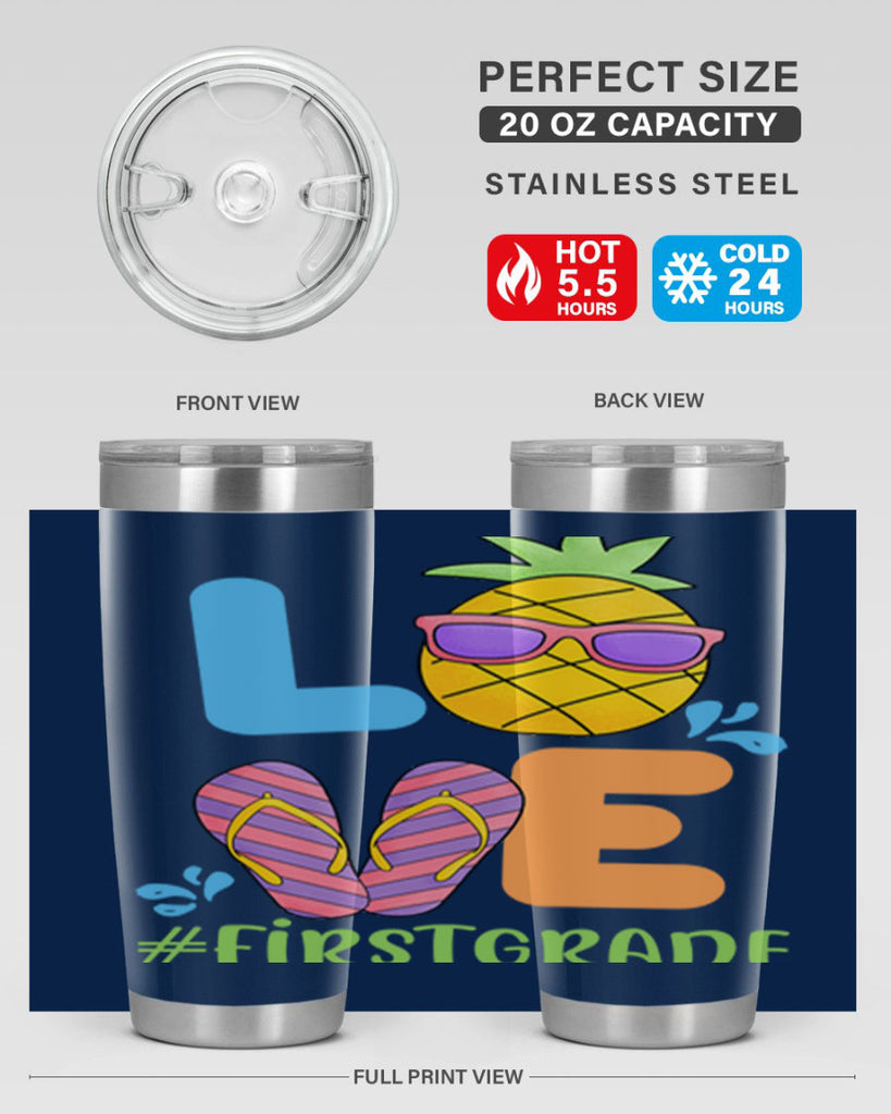 LOVE 1st Grade Summer Pineapple 8#- 1st grade- Tumbler