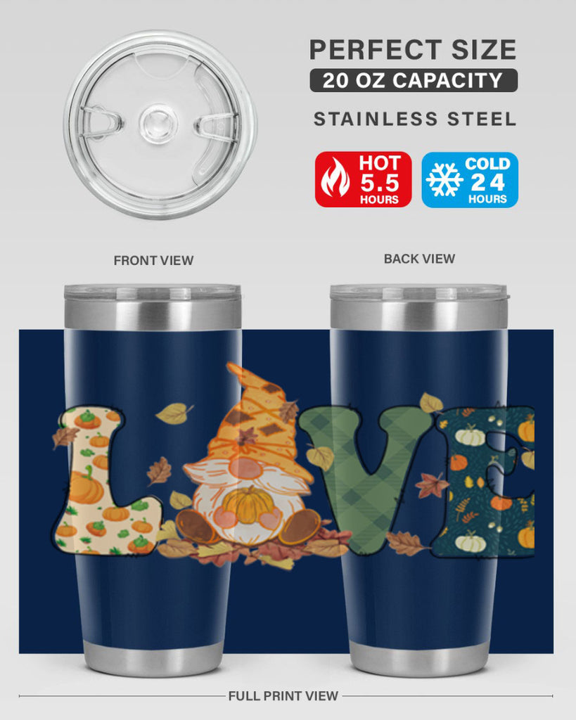 LOVEFallAutumnGnome 415#- fall- Tumbler
