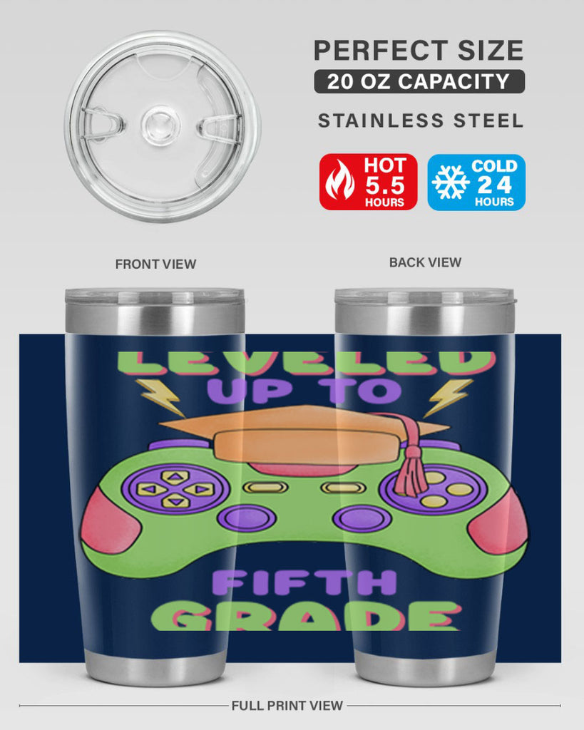 Leveled up to 5th Grade 17#- 5th grade- Tumbler
