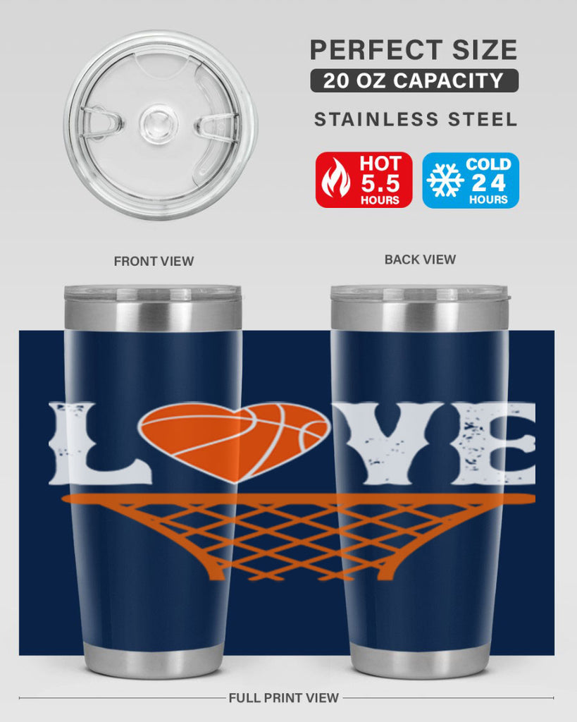 Love 704#- basketball- Tumbler