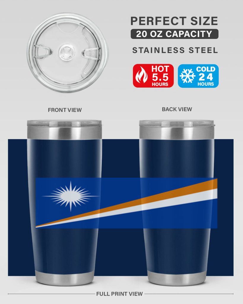 Marshall Islands 90#- world flags- Tumbler