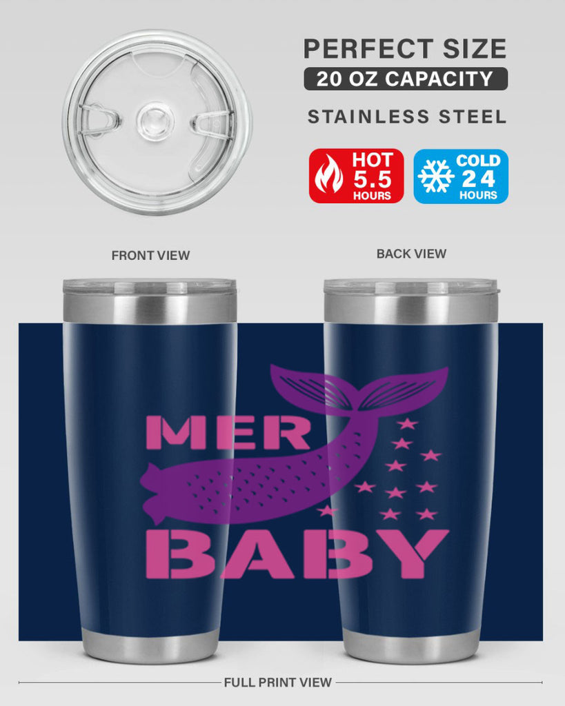 Mer Baby 321#- mermaid- Tumbler