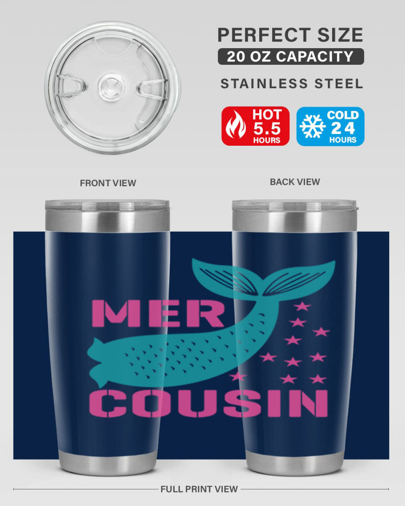 Mer Cousin 324#- mermaid- Tumbler