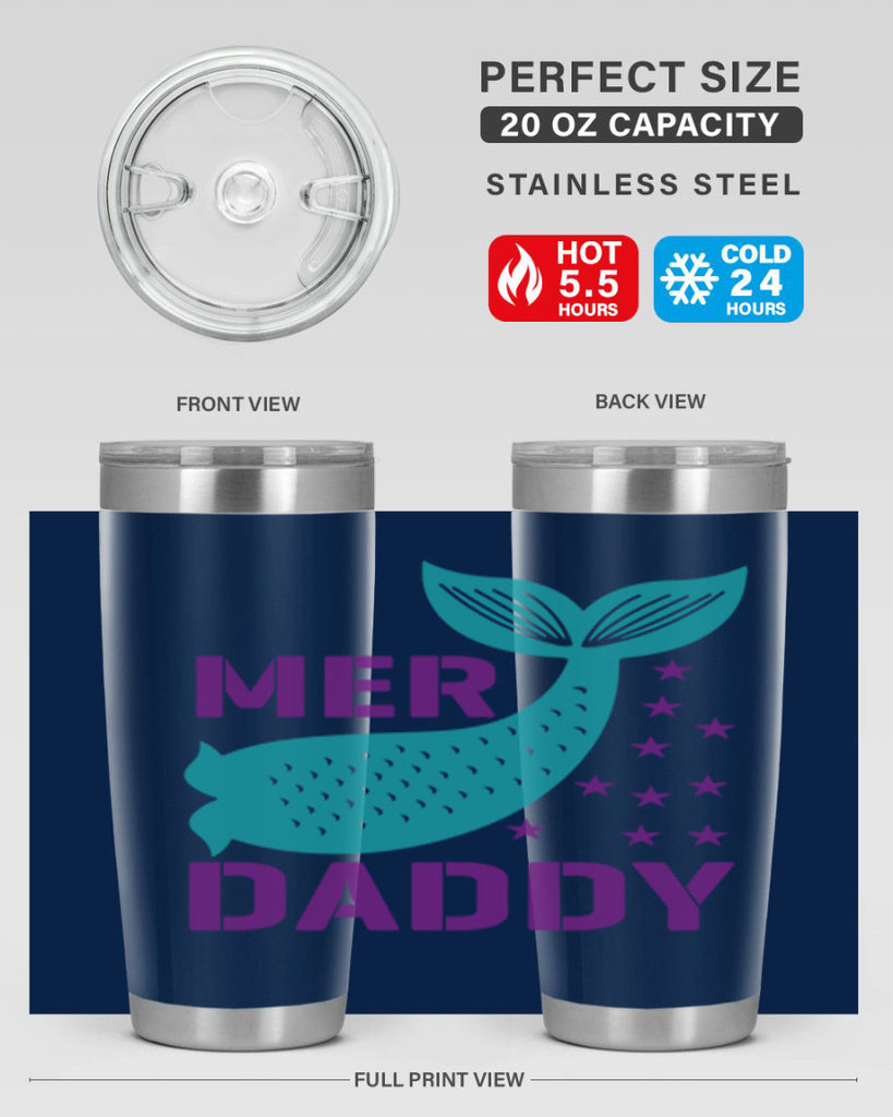 Mer Daddy 326#- mermaid- Tumbler