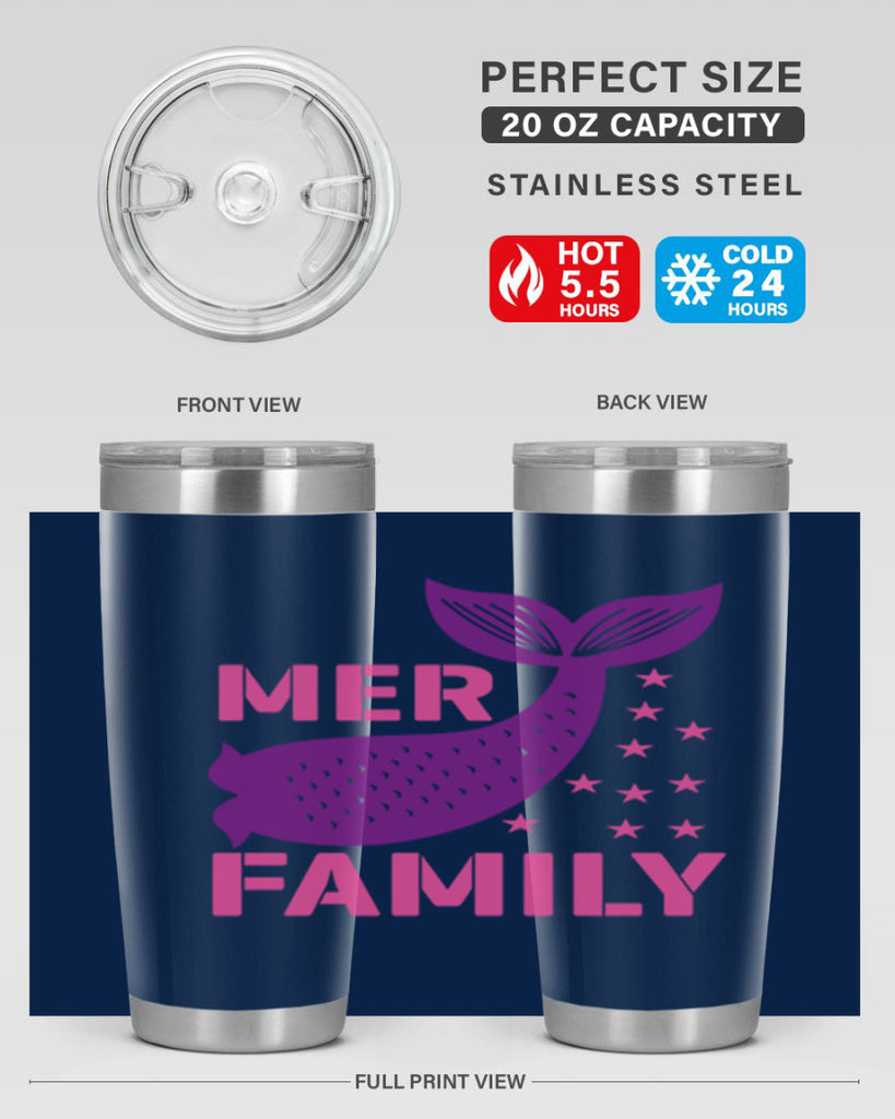 Mer Family 327#- mermaid- Tumbler