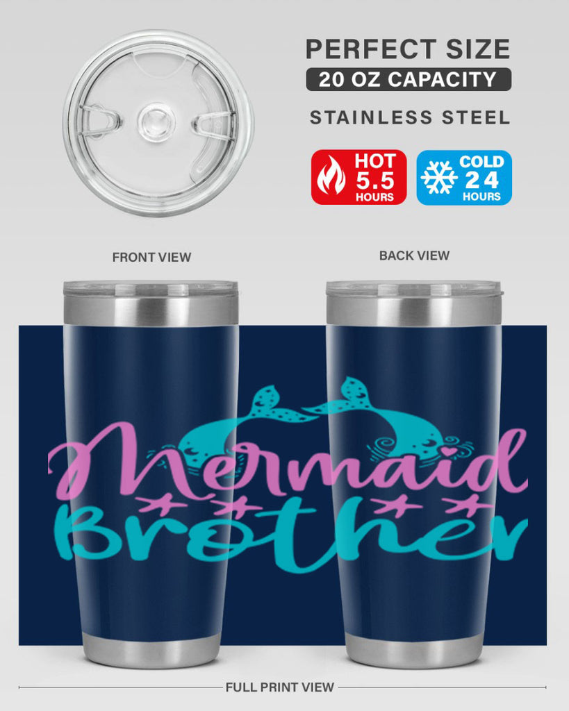 Mermaid Brother 354#- mermaid- Tumbler